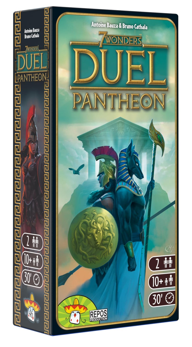 Asmodee 7 Wonders Duel Pantheon Board Game Expansion - Intense Two-Player Battles in The Ancient World, Strategy Game for Kids and Adults, Ages 10+, 2 Players, 30 Minute Playtime - Image 1
