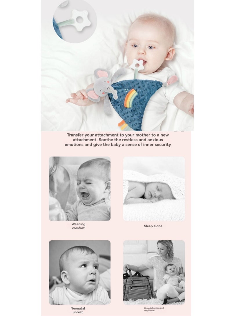 Rabbit Baby Cotton Sleeping Doll And Cloth Towel With Sensory Teether, Baby Toy Early Education Soothing Doll To Accompany The Baby To Sleep And Can Be Chewed In The Mouth - Image 5