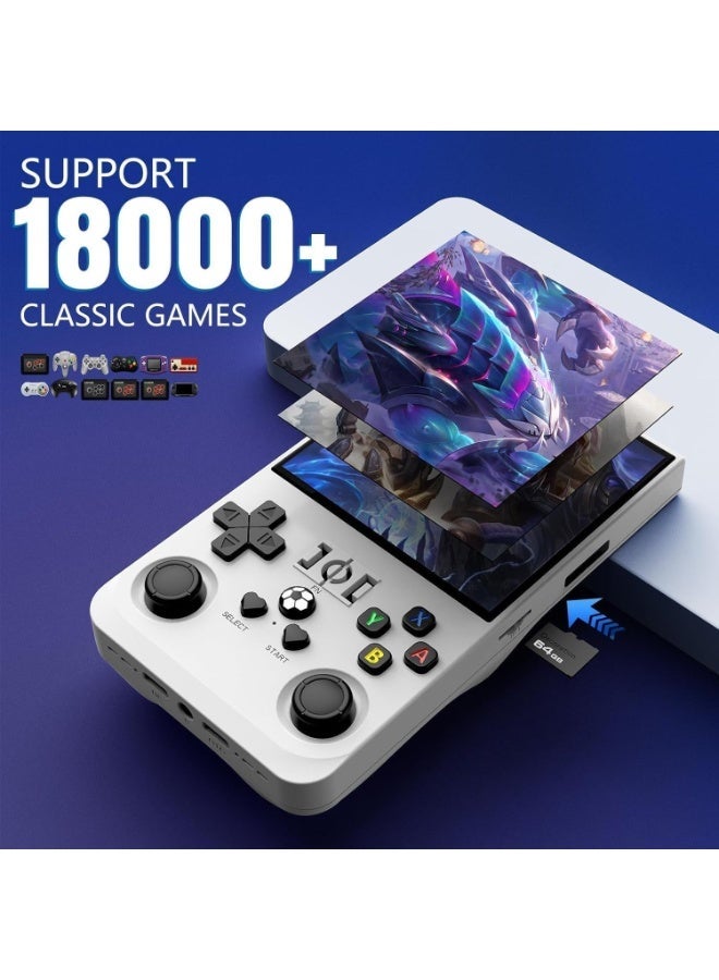 Gulf Trend 2025 New R36MAX Retro Handheld Game Console with 64GB, 18000+ Classic Games Built-In, Portable Linux Gaming Device with 4.0 Inch IPS HD Display, 4000mAh Rechargeable Battery Video Game Console – White - Image 2