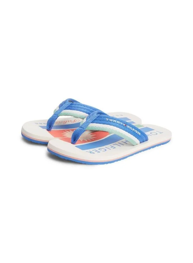 Tommy Hilfiger Stripe Webbing Strap Flip-Flops