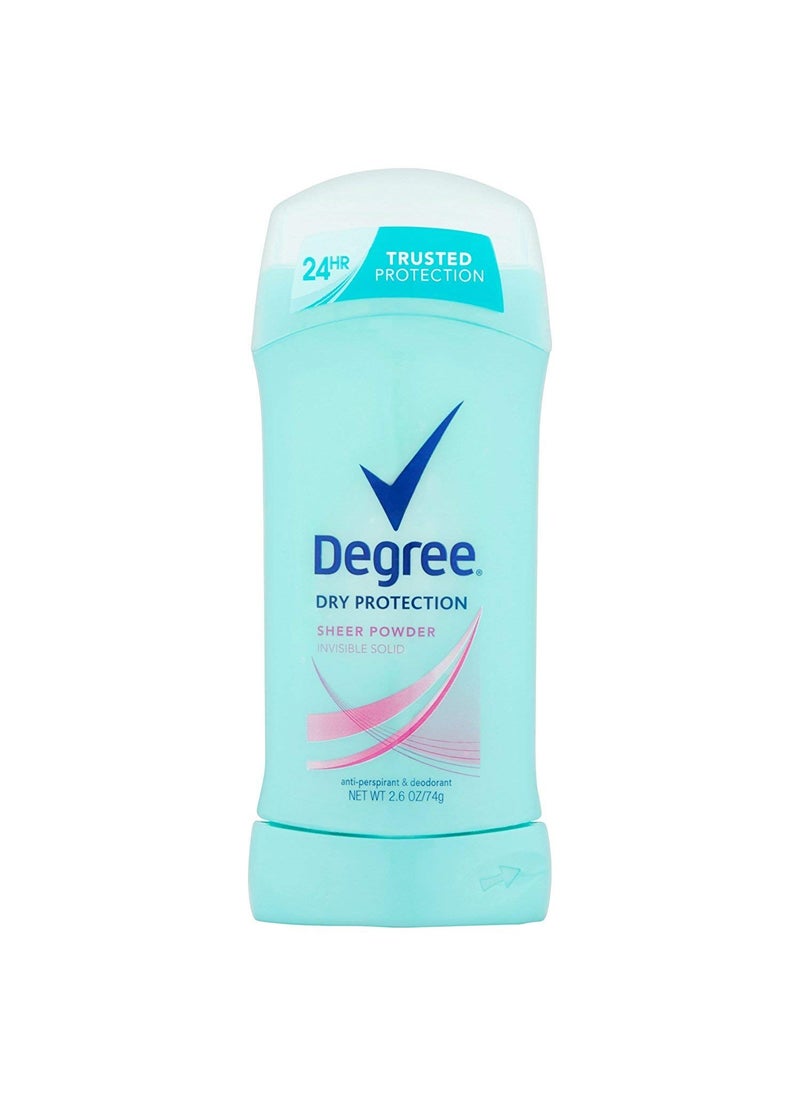 Degree Degree Sheer Powder Antiperspirant Deodorant Stick, 2.6 oz (Pack of 3) 
