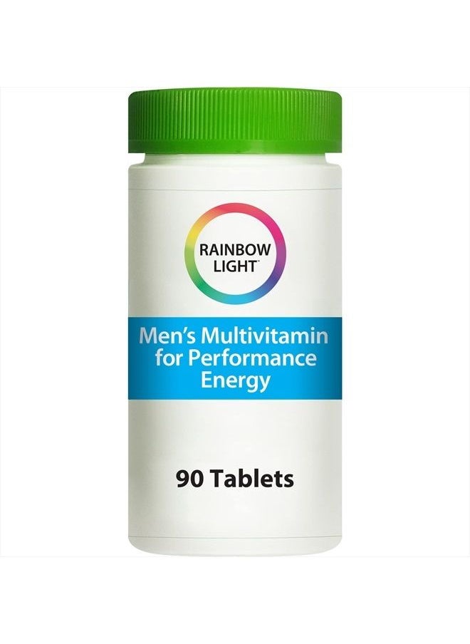 Rainbow Light Performance Energy for Men Multivitamin - Provides Antioxidant Protection, Supports Energy, Calcium Absorption, Tooth and Bone Health, Prostate and Sexual Health in Men - 90 Tablets  - Image 1