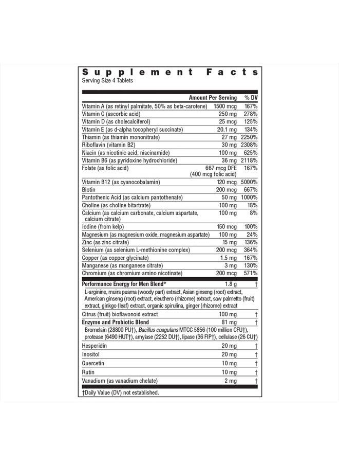 Rainbow Light Performance Energy for Men Multivitamin - Provides Antioxidant Protection, Supports Energy, Calcium Absorption, Tooth and Bone Health, Prostate and Sexual Health in Men - 90 Tablets  - Image 5