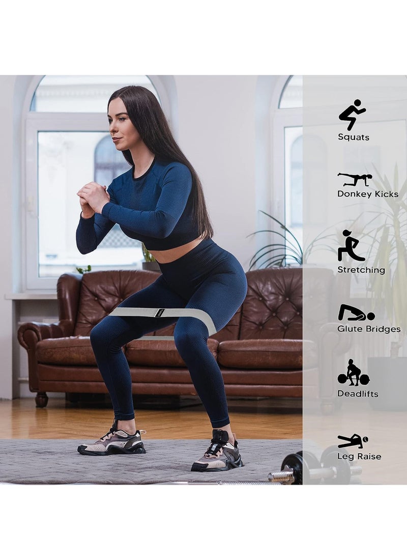 Resistance Band Set for Squat Glute Hip Legs and Training 3 Fabric Loop Stretch Bands for Women/Men For Gym Exercises and Yoga