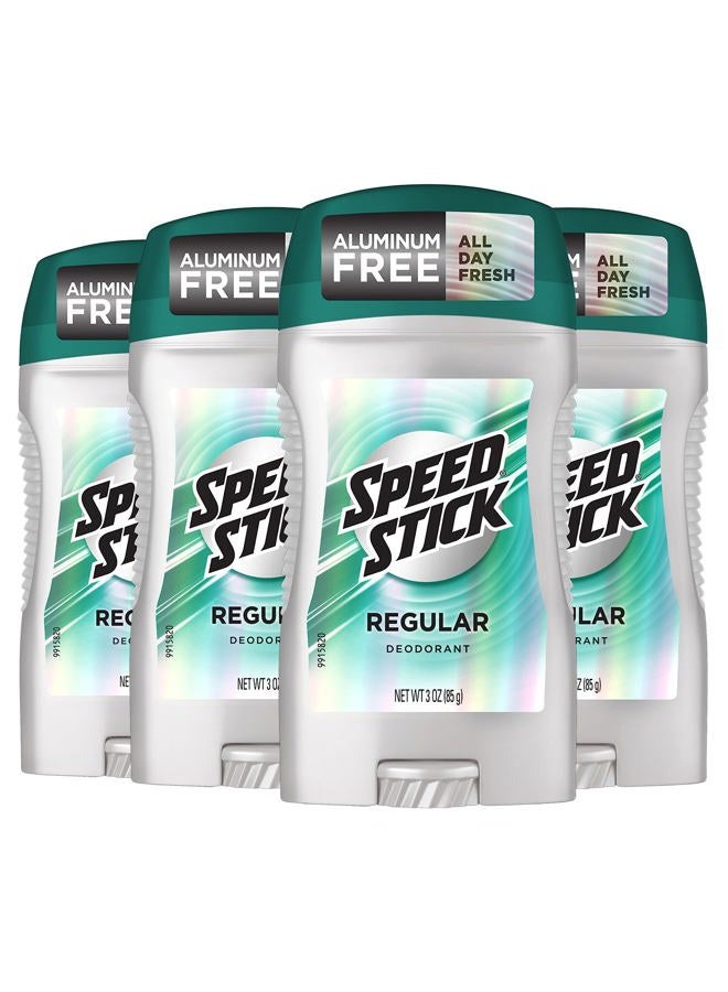 Speed Stick Men's Deodorant, Regular, 3 Ounce, 4 Pack - Image 1