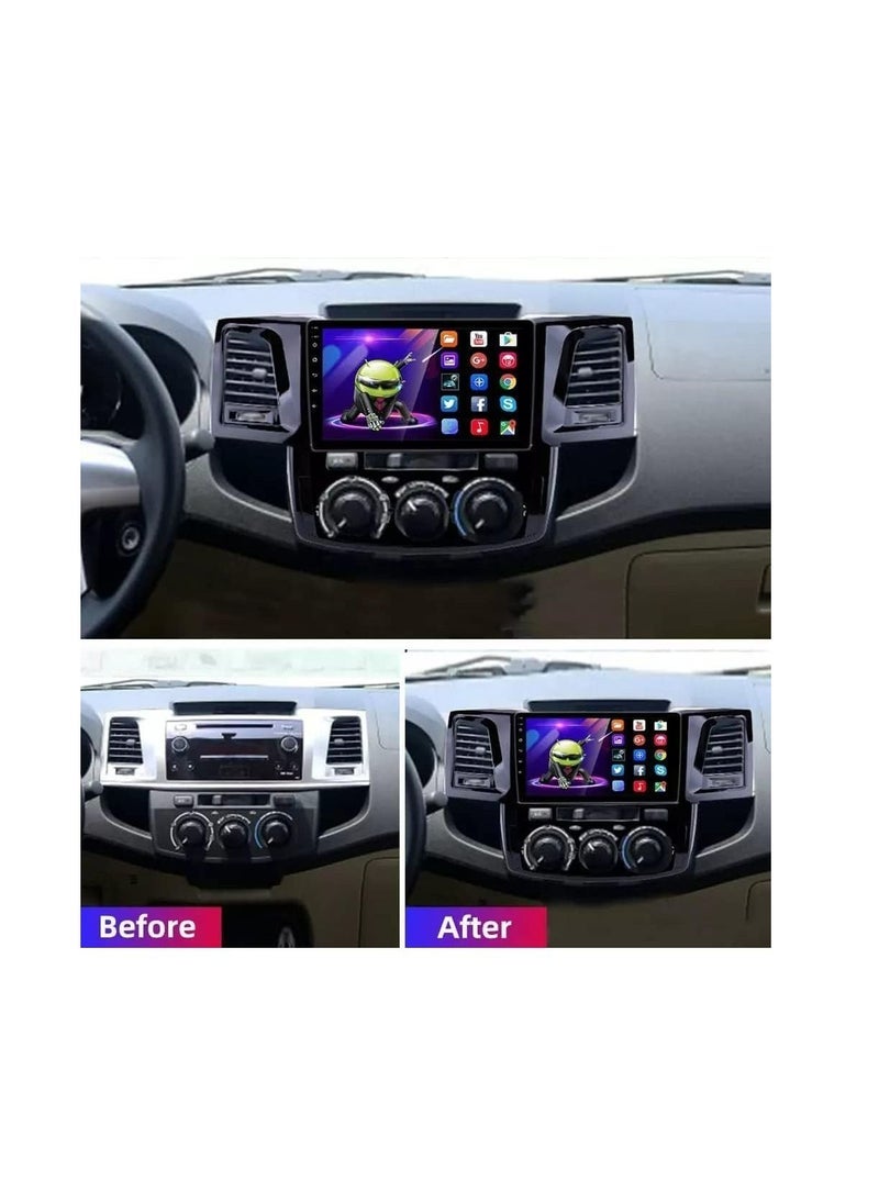 SHEZA STAR Android Screen For Toyota Fortuner 2008 2009 2010 2011 2012 2013 2014 2015 2GB RAM 32GB ROM Support Apple Carplay Android Auto Wireless QLED 9 Inch Touch Screen With Backup Camera Included - Image 1