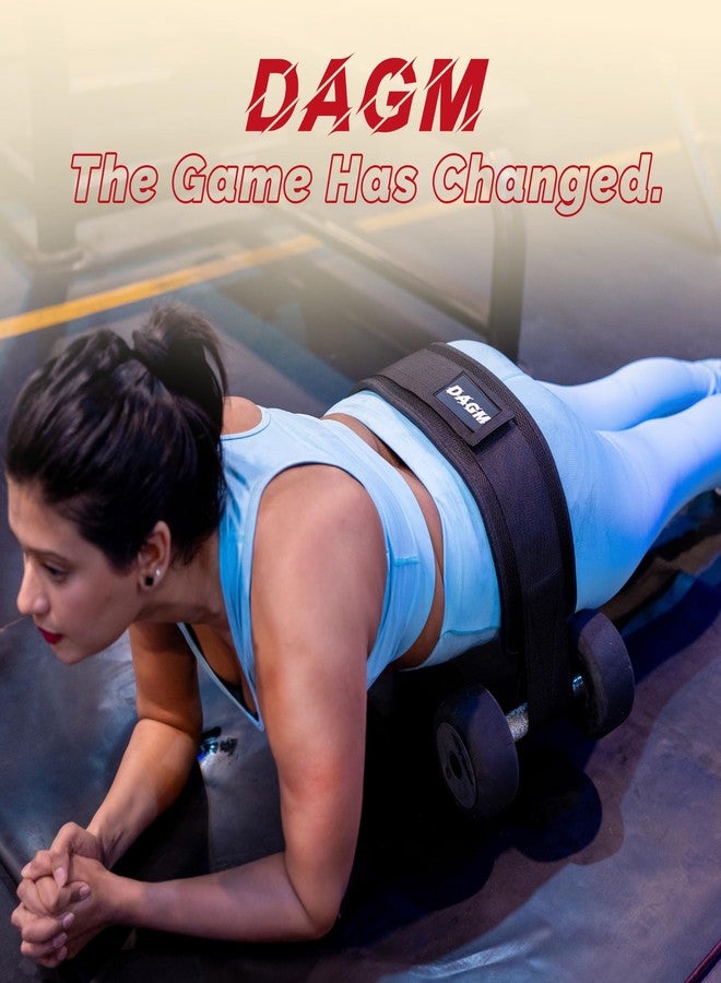 DAGM Hip Thrust Belt, Secure Glute Trainer with Non-Slip Extra Padding That Protects Your Hips - Ideal for Gym & Home Workouts - Use with Heavy Duty Kettlebells, Dumbbells, & Plates Hold up to 500 lbs - Image 4