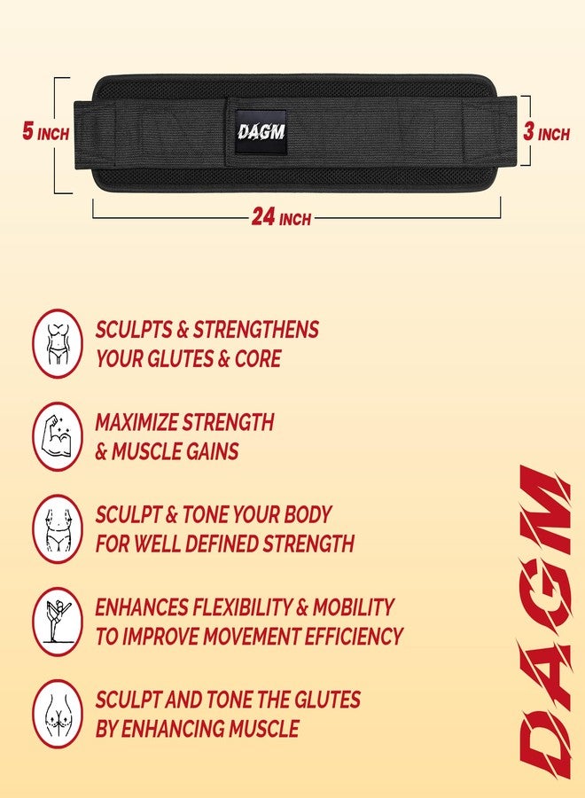 DAGM Hip Thrust Belt, Secure Glute Trainer with Non-Slip Extra Padding That Protects Your Hips - Ideal for Gym & Home Workouts - Use with Heavy Duty Kettlebells, Dumbbells, & Plates Hold up to 500 lbs - Image 5