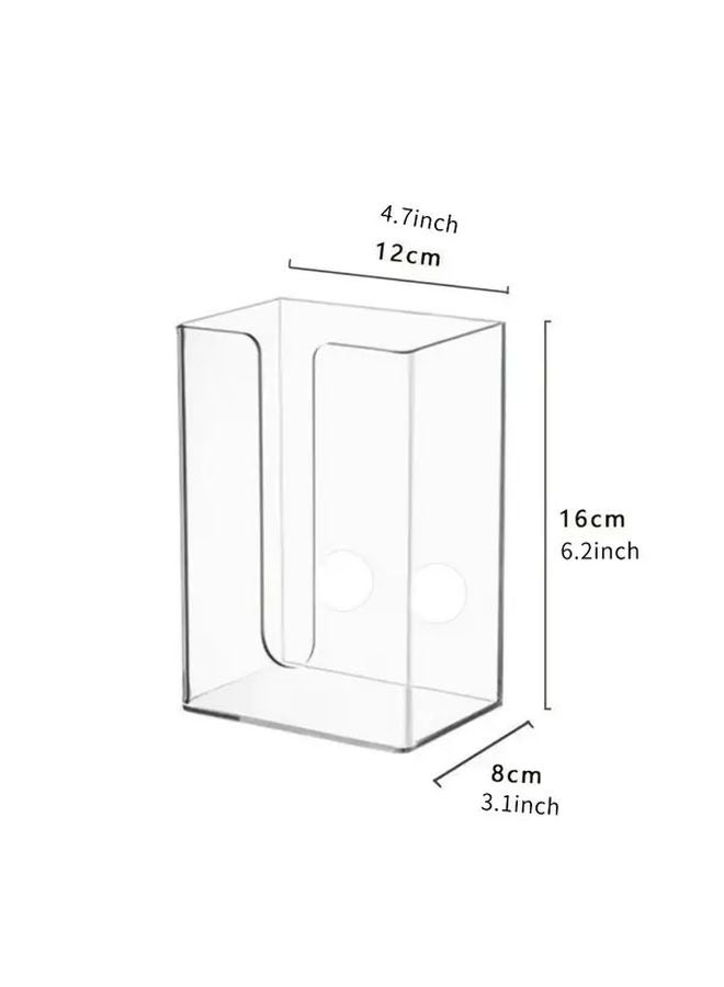 حامل علبة المناديل الملصوق على الحائط باللون الأخضر، صندوق تخزين بلاستيكي للمطبخ والحمام - Image 4