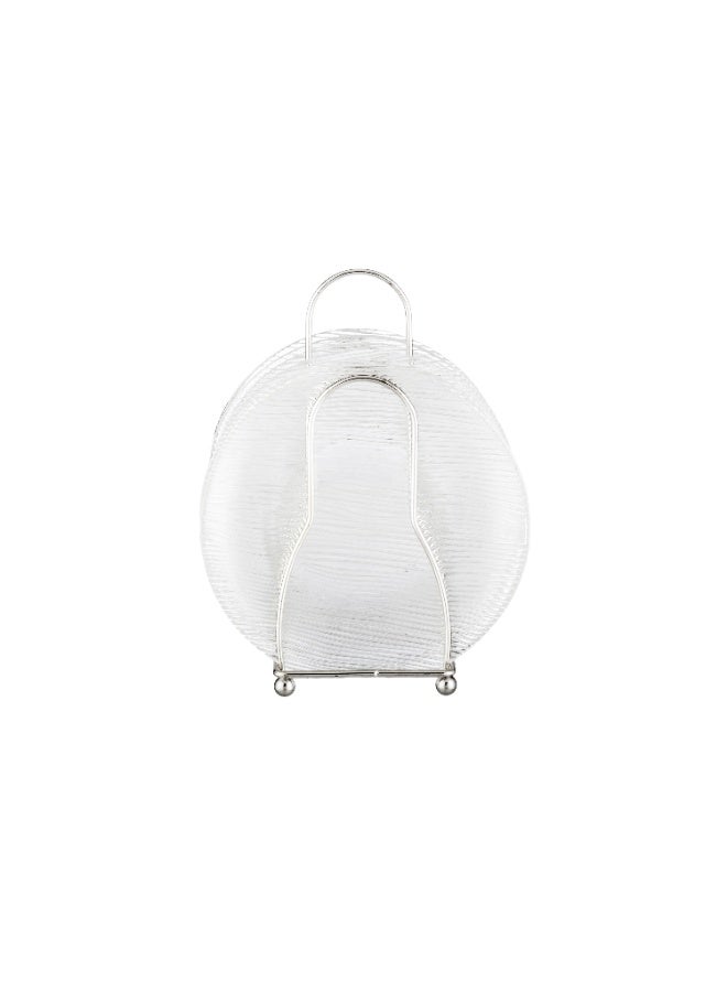 Dania A set of glass dessert plates with a metal stand, 6 pieces The plate size is 15 cm - Image 4