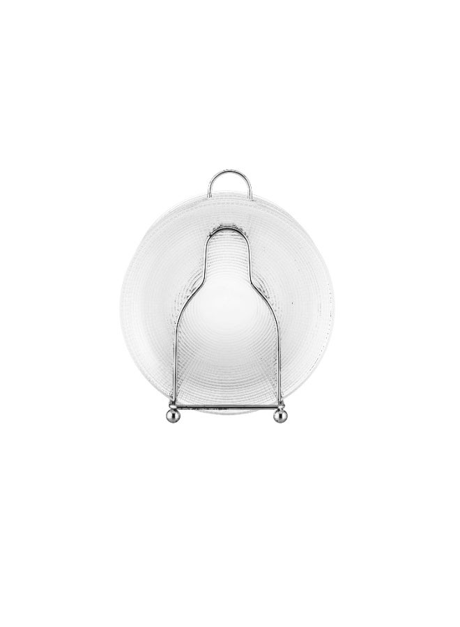 Dania A set of glass dessert plates with a metal stand, 6 pieces The plate size is 15 cm - Image 4