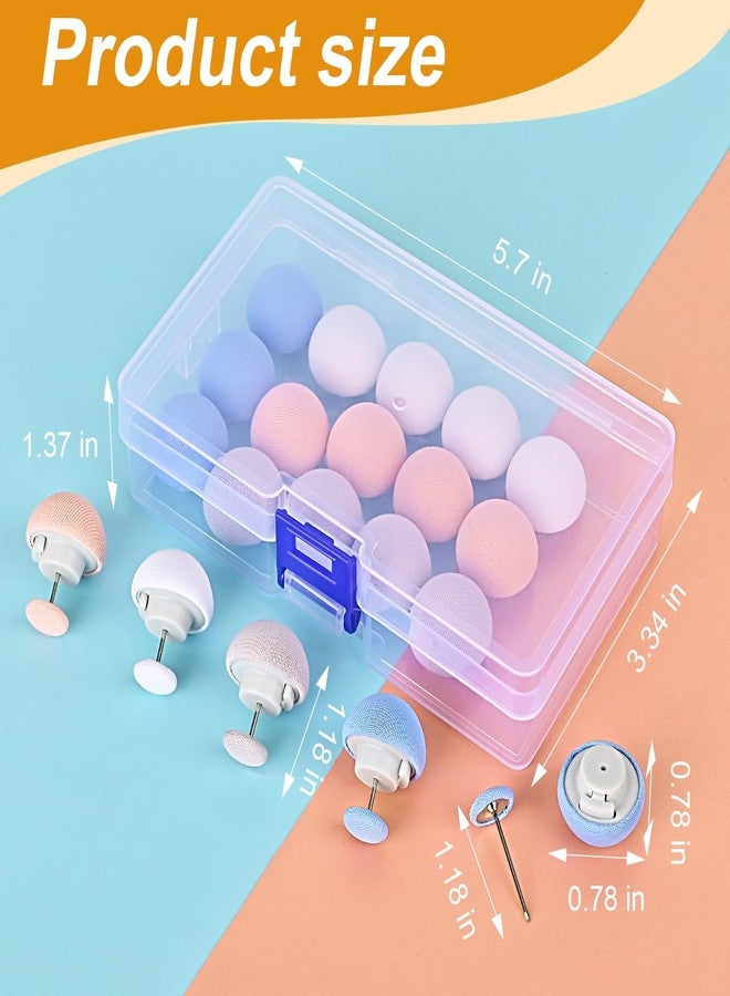 RITDVNI 20Pcs Duvet Pin Duvet Clips, Pins Fasteners, Duvet Cover Pins Comforter Clips, One Key to Open The Duvet Clips to Prevent Shifting, Suitable for Quilts, Cushions, Curtains(White+Blue+Pink+Gray) - Image 2