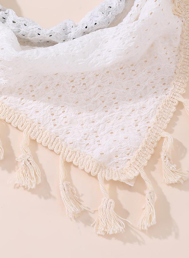 Take Two Triangle Headscarf with Tassel Trim - Image 5