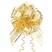 JOYIT 10 Pack Large Pull Bows 6 Inch Big Gold Bows for Gift Wrapping Ribbon Pull Bows for Mothers Day Wedding Baskets Birthdays Gift - Image 1