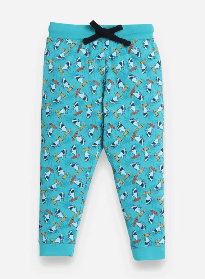 victor and jane Graphic Print T-Shirt and All-Over Printed Pyjama Set