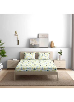 Wakefit Wakefit Bedsheet for King Size, Bedsheet for Double Bed King Size, Elastic Bedsheets for King Size Bed, 144 TC 100% Cotton with 2 Pillow Covers (Elastic Fitted Sheet 78x72 : Maze)  - Image 4