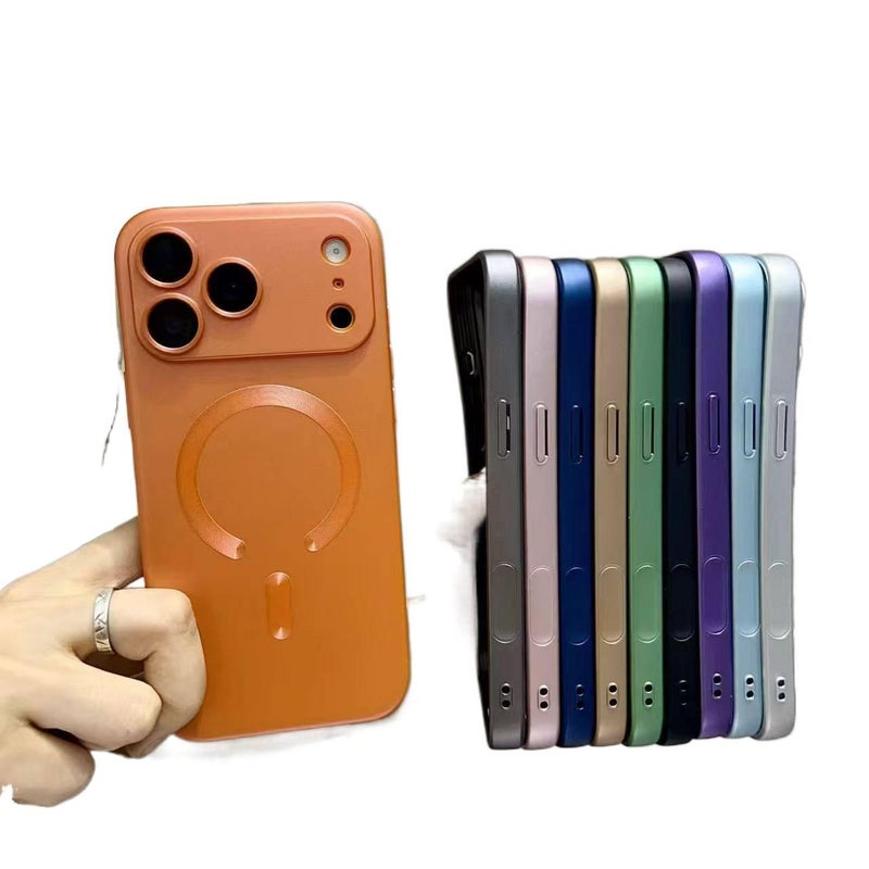 MS غطاء واقي بTPU لـ iPhone 15 / 15 Plus / 15 Pro / 15 Pro Max مع حماية من السقوط ومغناطيس قوي مع مقاوم للصدمات مع حماية عدسة باللون بنفسجي مغناطيسي من مادة TPU باللون البنفسجي - Image 3