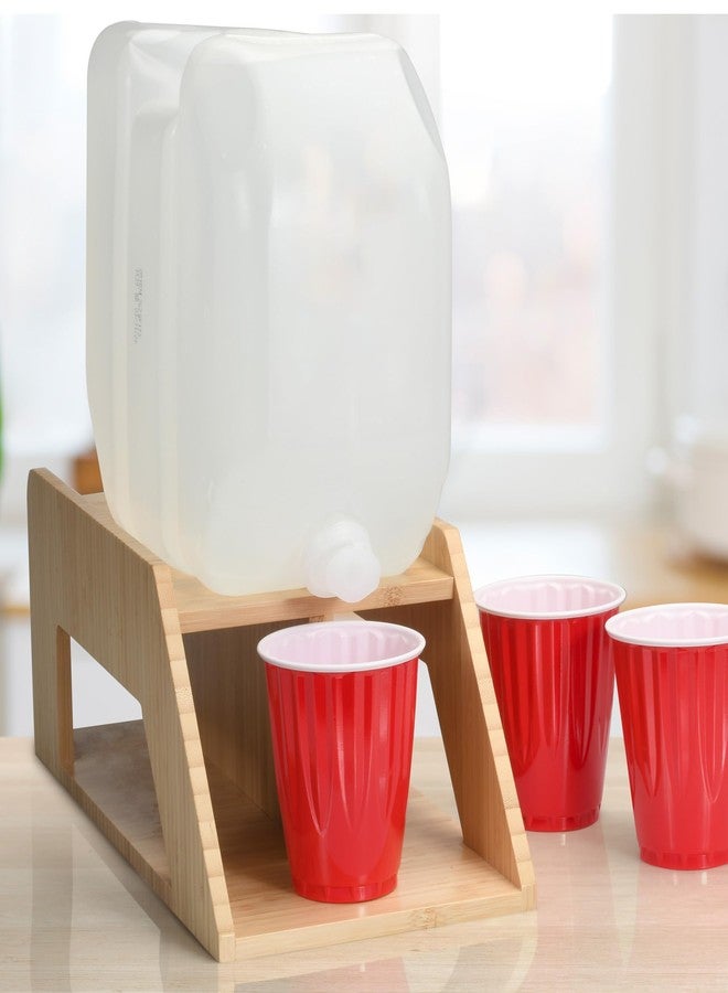 Mobilevision Bamboo Stand for Water Jugs/Large Beverage Jugs for Dispensing Drinks - Image 1