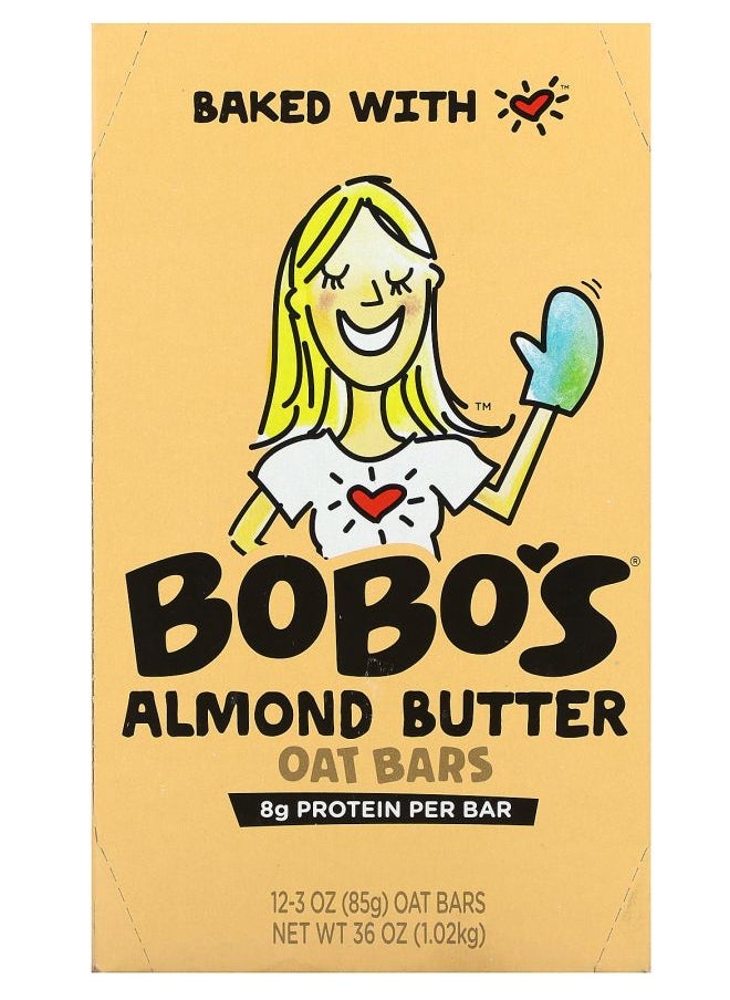 Bobo's Oat Bars - Almond Butter Oat Bars 12 Bars 3 oz (85 g) Each - Image 1