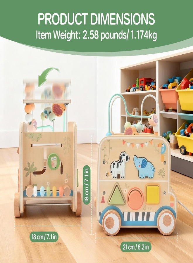 Pithfor Wooden Pull Along Activity Cube Toys, Montessori Toys for 1 2 3 Year Old Baby Toddlers, Baby Activity Cube for 1 Year Old, 1st First Birthday Gift - Image 4