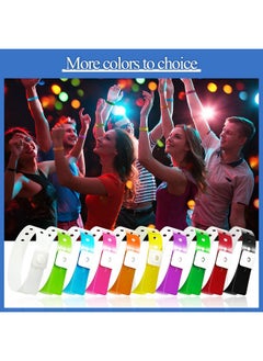 Henoyso 300 Pcs Neon Plastic Wristbands Vinyl Wristband Colorful Wristbands Plastic Bracelet Party Bracelets For Party Events Blacklight Party Event Nightclubs Bars Park  - Image 4