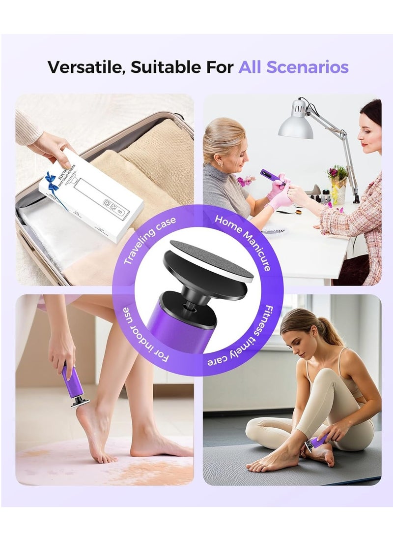 إيفرين مزيل مسامير القدمين الكهربائي، محمول 1800 مللي أمبير/ساعة قابل لإعادة الشحن، 1-9 إعدادات سرعة قابلة للتعديل، مبرد قدم كهربائي للباديكير المستقر والعناية بالأظافر، للاستخدام المنزلي وأثناء السفر - Image 4