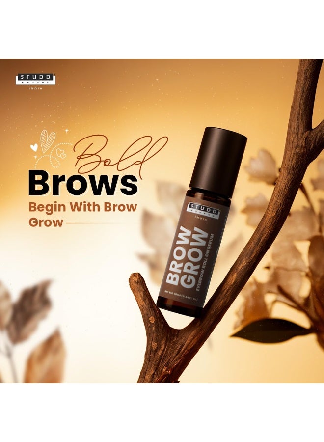 Studd Muffyn | Brow Grow Eyebrow Roll On for Thicker Looking Eye Brows | Helps Improve Brow Density & Strength | Lightweight Non-Sticky Brow Serum for Men & Women With Hyaluronic Acid | 10 ML - Image 3