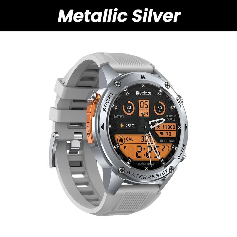 زيبليز ساعة ذكية Zeblaze Stratos 2 Ultra - فضي - Image 1