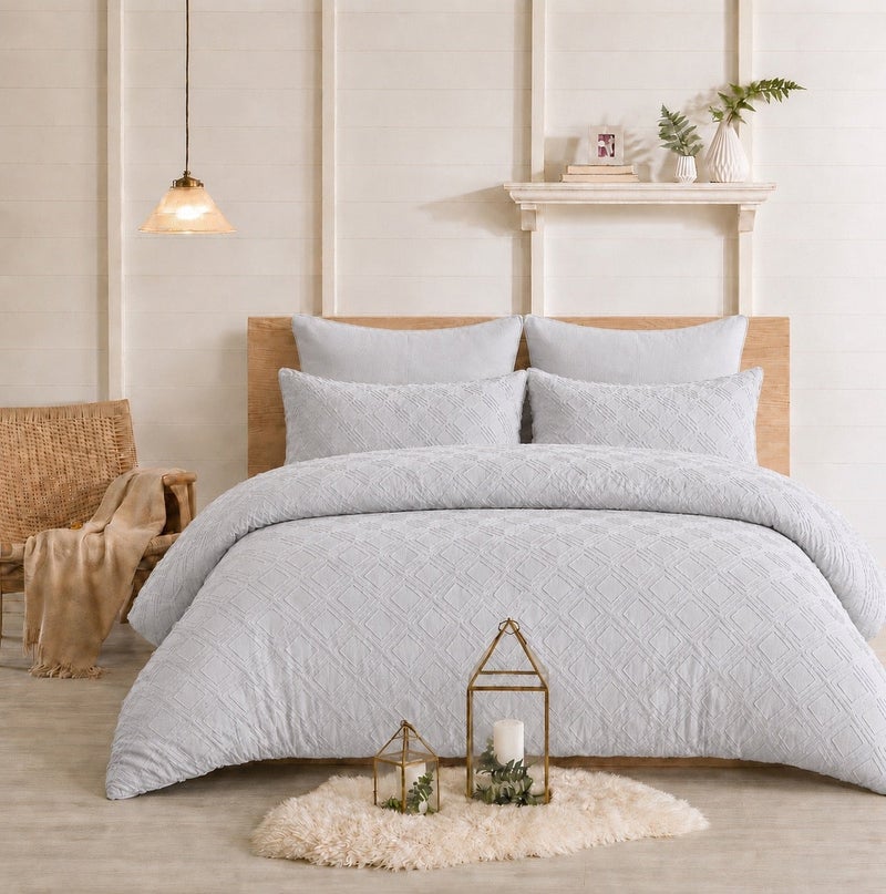 HOMETOPIA Luxury King Size 6-Piece Comforter Set 264×229 cm – Embossed Fabric, Ultra Soft & Breathable Fabric, Comfortable, All-Season Use, Premium Quality, Ideal for AC Rooms & Home Use in Saudi Arabia. - Image 1