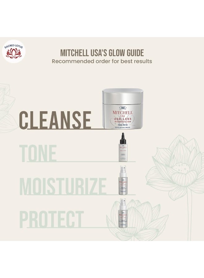 Mitchell USA Skin Polish Exfoliating Cream For Brightening Skin | Dead Skin Removal, Restores radiance & Activates Natural Luminosity | Lotus Seed Extract | For Women & Men | For All Skin Type | 50gm. - Image 4