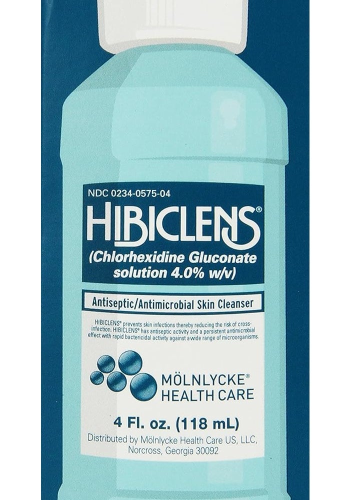 hibiclens هيبيكلينز – صابون ومطهر مضاد للميكروبات ومنظف للبشرة – 4 أونصات – للاستخدام المنزلي والمستشفيات – 4% CHG - Image 2