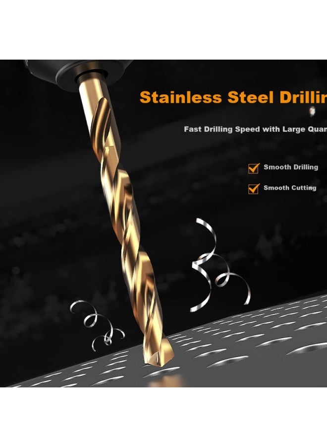 Huhao M43 Cobalt Carbide Twist Drill Bit Set For Drilling Iron Alloy Stainless Steel With Electric Drill Bit - Image 3