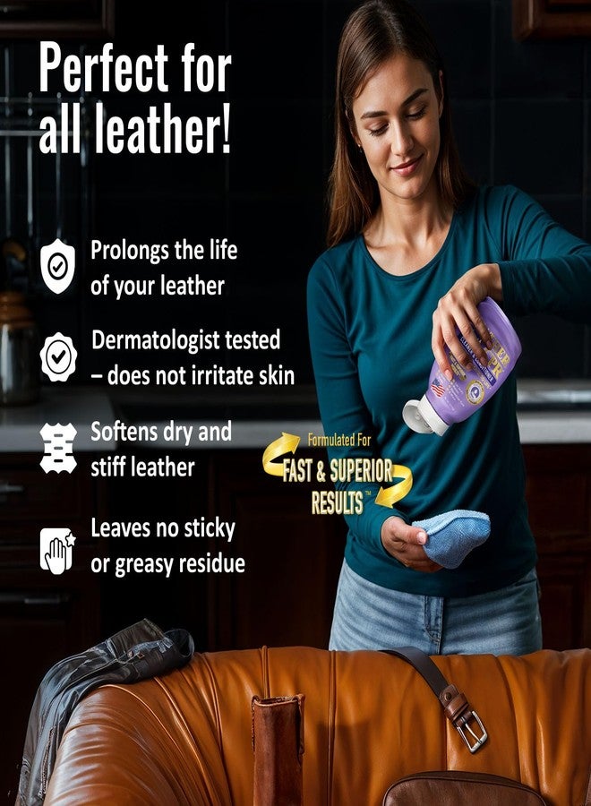 Leather CPR Cleaner and Conditioner, 18oz - Car Leather Cleaner and Conditioner for Couch, Cleaning Kit for Purses, Furniture, Shoes, Bags, Jackets, Boots, Car Cleaners, Saddle, Plus Applicator - Image 5