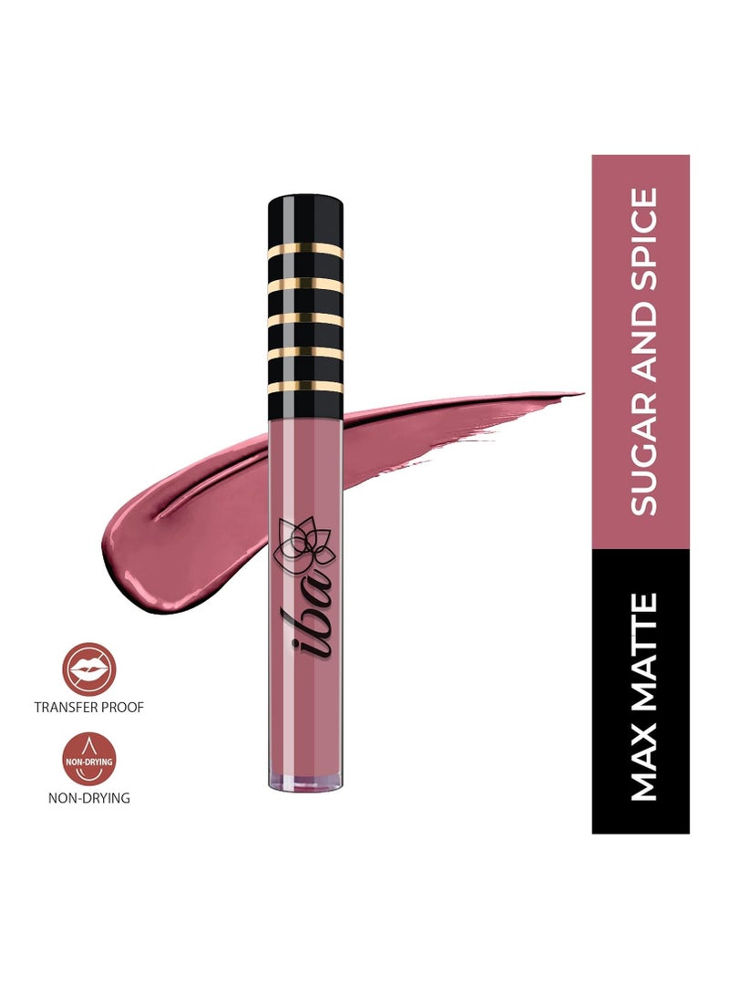 Iba Maxx Matte Liquid Lipstick Shade Sugar N Spice 2.6ml - Image 2