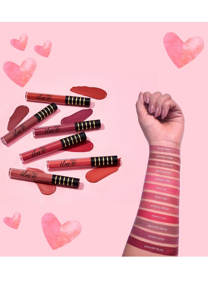 Iba Maxx Matte Liquid Lipstick Shade Sugar N Spice 2.6ml - Image 3