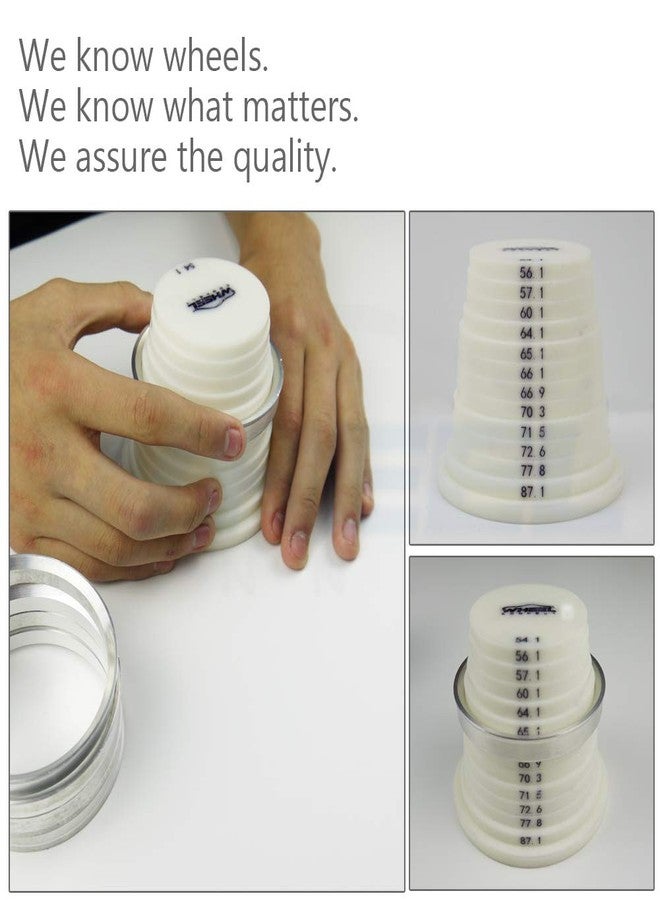 WHEEL CONNECT Hub Centric Rings, 71.5 to 70.5 Set of 4, Aluminium Alloy Hubrings 70.5 to 71.5, O.D:71.5mm I.D 70.5mm. A - Image 4