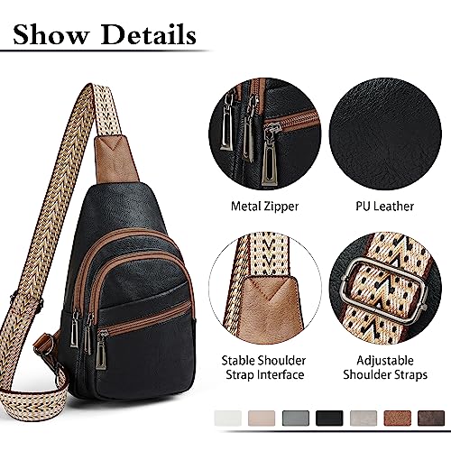 Mroede Sling Bag Crossbody Bags for Women Small Cross Body Bag Fanny Packs Chest Sling Purse for Daily Travel Leisure Sport - Image 5