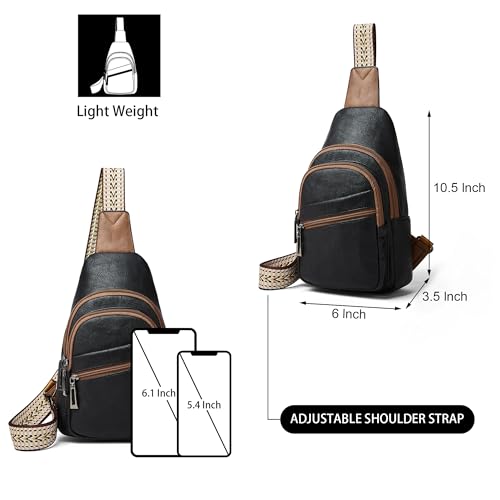 Mroede Sling Bag Crossbody Bags for Women Small Cross Body Bag Fanny Packs Chest Sling Purse for Daily Travel Leisure Sport - Image 3