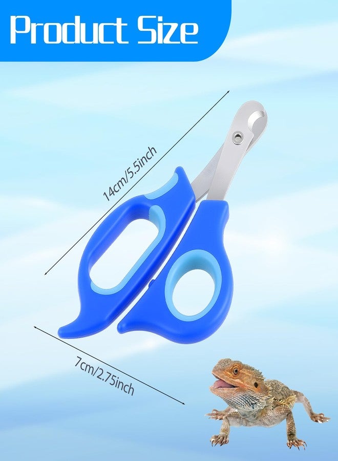 Quilax Stainless Steel Bearded Dragon Nail Clippers, Reptile Clippers for Small Reptiles, Turtle, Chameleon, Hedgehog(Blue) - Image 2
