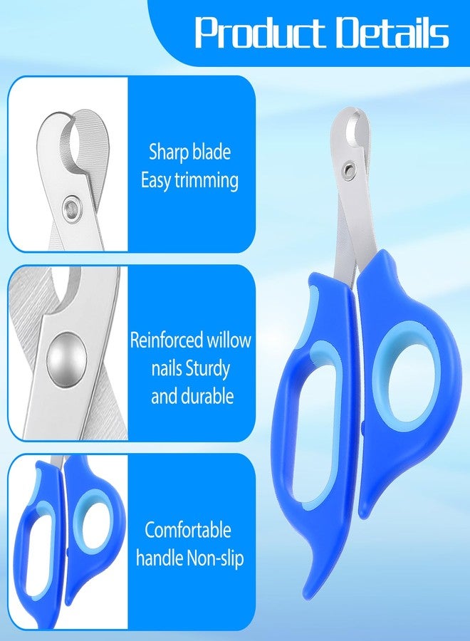 Quilax Stainless Steel Bearded Dragon Nail Clippers, Reptile Clippers for Small Reptiles, Turtle, Chameleon, Hedgehog(Blue) - Image 3