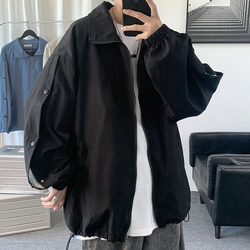 Vibe Style Aviator Sports Jacket Jacket Men'S Spring American Hiphop High Street Ruffian Handsome Frock Top - Image 3