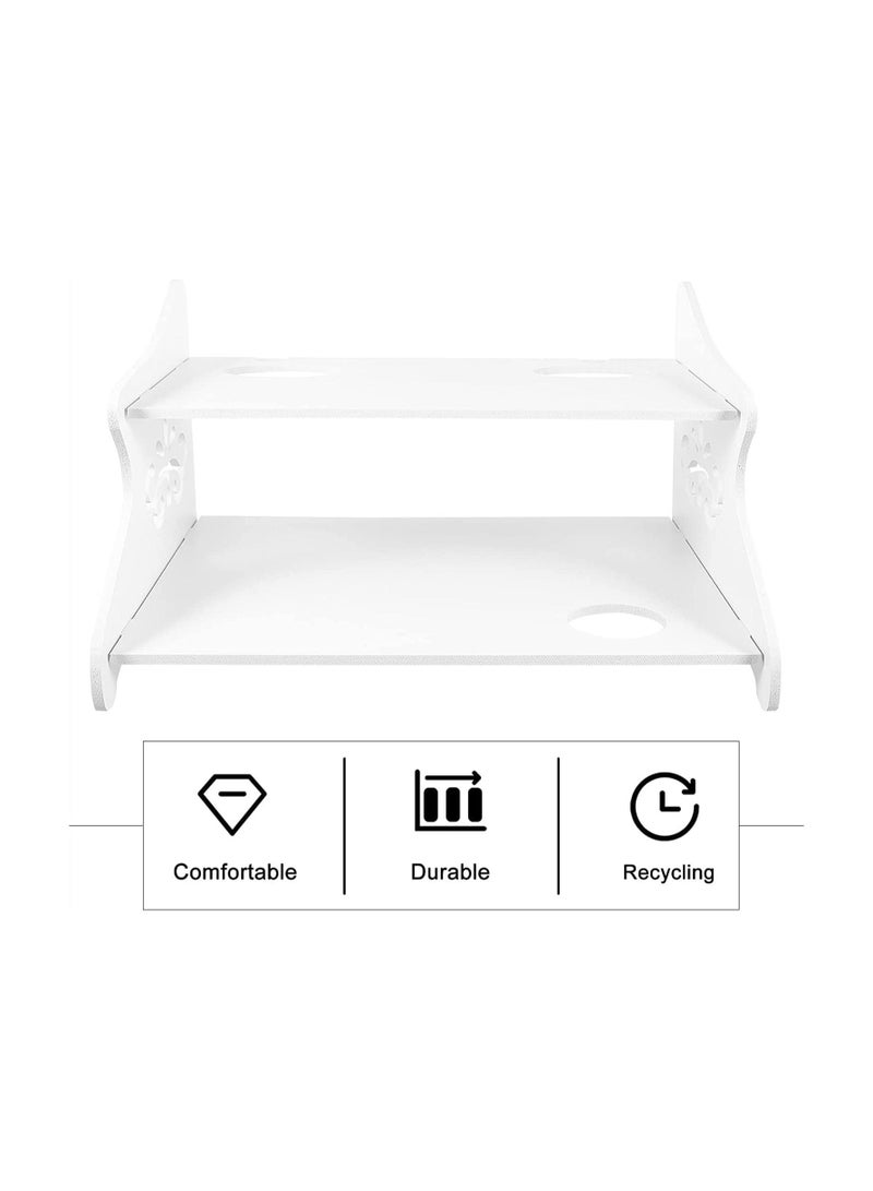 Router Organizer Wireless Router Storage Box, 1pc Practical Wall Box Wall Router Rack Wall Set-top Box Rack Home Decor (Color : White) - Image 5