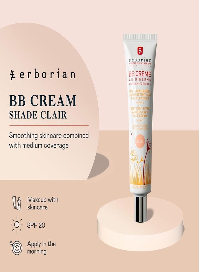 erborian ERBORIAN BB Cream Au Ginseng SPF 20, Nude – Perfect Skin Coverage and Sun Protection 40ml  - Image 5