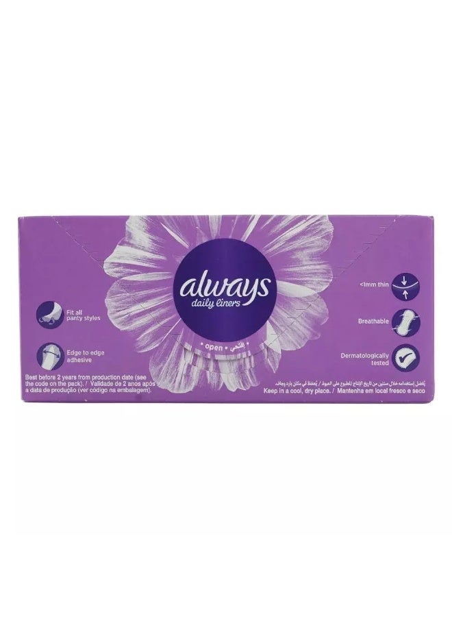 Always بطانات يومية دائمة، بطانات رفيعة معطرة - 20 قطعة - Image 3