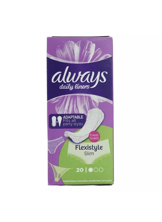 Always بطانات يومية دائمة، بطانات رفيعة معطرة - 20 قطعة - Image 1