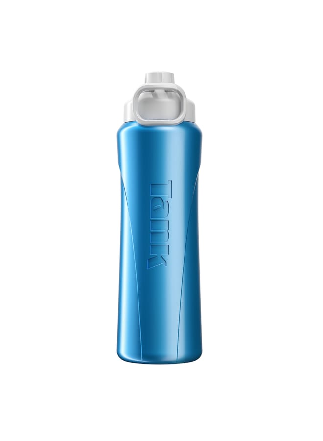 Tank Insulated Plastic Water Bottle, Light Blue, 1L - Image 5