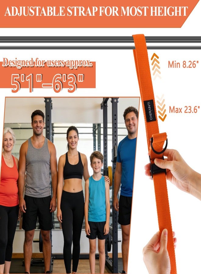CHERAINTI Pull Up Assistance Bands, 375lbs Heavy Duty Pullup Assist Band Set with 5 Resistance Bands, Adjustable Strap, Comfortable Foot/Knee Rest, Handles & Door Anchor for Home Gym Strength Training - Image 4