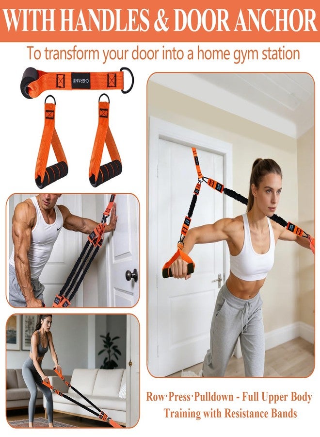 CHERAINTI Pull Up Assistance Bands, 375lbs Heavy Duty Pullup Assist Band Set with 5 Resistance Bands, Adjustable Strap, Comfortable Foot/Knee Rest, Handles & Door Anchor for Home Gym Strength Training - Image 3
