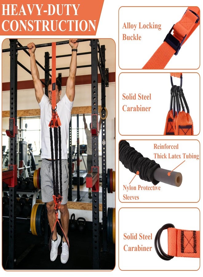 CHERAINTI Pull Up Assistance Bands, 375lbs Heavy Duty Pullup Assist Band Set with 5 Resistance Bands, Adjustable Strap, Comfortable Foot/Knee Rest, Handles & Door Anchor for Home Gym Strength Training - Image 5