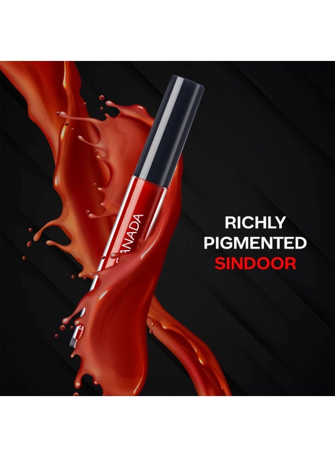 فايسز كندا سائل Sindoor Maroon 2.5 مل لون غني عالي التصبغ سريع التجفيف وطويلة الأمد من المخمل غير اللامع مقاوم للماء ومضاد للتلطخ ومضاد للتجاعيد وطرف إسفنجي - Image 5